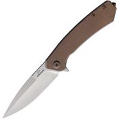 Ganzo 36835 Skimen Framelock Knife Bronze Handles