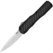 Kershaw 9000CF Auto Livewire Stonewashed Spear Point OTF Knife Carbon Fiber Handles