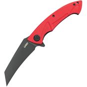 Kubey 212F Hawkbill Linerlock Knife Red Handles