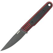 Kubey 356A JL Fixed Blade Knife Black/Red Handles