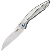 Kubey 299C Barracuda Linerlock Knife Gray Handles