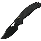 Kunwu X707F DJANGO Black Crossbar Lock Knife Carbon Fiber Handles