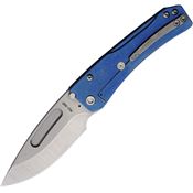 Medford L2014TD37A2 Slim Midi Left Hand Framelock Knife Blue Handles