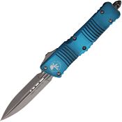 Microtech 14210APWTQ Auto Combat Troodon Apocalyptic Double Edge OTF Knife Turquoise Handles