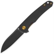 QSP 140C2 Otter Black Linerlock Knife Black Handles