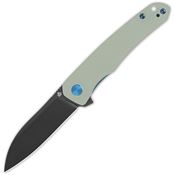 QSP 140D2 Otter Black Linerlock Knife Jade Handles