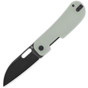 QSP 154B Variant PE Black Linerlock Knife Jade Handles