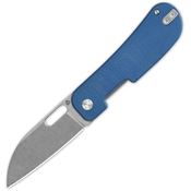 QSP 154C Variant PE Stonewashed Linerlock Knife Blue Handles