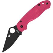 Spyderco 223PPNBK Para 3 Black Compression Lock Knife Pink Handles