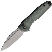 Trivisa TY22GM14 Antliae Stonewashed Button Lock Knife OD Green Handles