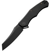 Viking Tactics CG1 RekkeR Black Stonewashed Framelock Knife Black Stonewashed Handles