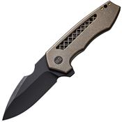 WE 230193 Harpen Framelock Knife Bronze Handles