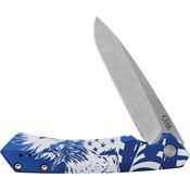 Case XX 10780 Kinzua Stonewashed Linerlock Knife Blue Handles