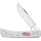 Case XX 52021 SOD Green Buster Jr Knife Rough White Handles