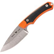 Buck 664ORS Alpha Hunter Select Stonewashed Drop Point Fixed Blade Knife Orange Handles
