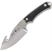 Buck 664GYG Alpha Hunter Select Stonewashed Guthook Fixed Blade Knife Gray Handles