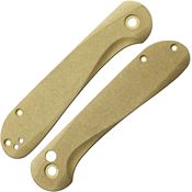 Flytanium 1258 Button Lock Knife Elementum Brass