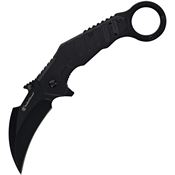 Smith & Wesson 1208411 Extreme Ops Karambit Linerlock Knife Black Handles