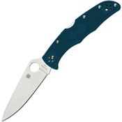 Spyderco 11FPK390 Delica 4 K390 Lockback Knife Blue Handles