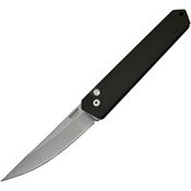 Boker Plus 06EX291 Auto Kwaiken Stonewashed Button Lock Knife Black Handles
