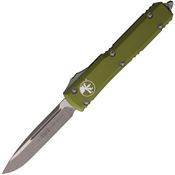 Microtech 12110APOD Auto Ultratech Apocalyptic Single Edge OTF Knife OD Green Handles
