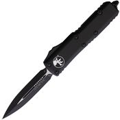 Microtech 2321T Auto UTX-85 Daytona Black Double Edge OTF Knife Black Handles