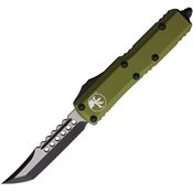 Microtech 7191ODS Auto UTX-85 HellhoundTwo Tone OTF Knife OD Green Handles
