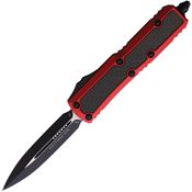 Microtech 1261RDCFIS Auto UTX-85 Daytona Black Double Edge OTF Knife Red Handles