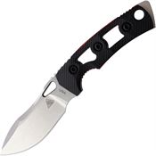Fobos 076 Tier 1 Mini Mini Stonewashed Fixed Blade Black Handles