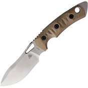 Fobos 088 Mini Stonewashed Fixed Blade Natural Handles
