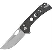 QSP 156A1 Unicorn Stonewash Button Lock Knife Brown Handles