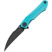 Bestech G59F Ivy Black Stonewash Linerlock Knife Teal Handles