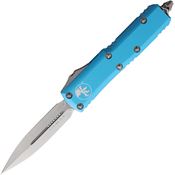 Microtech 2324TQ Auto UTX-85 Double Edge OTF Knife Teal Handles
