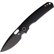 Vosteed A2203 Psyop Top Black Stonewash Linerlock Knife Ti Black Handles