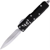 Microtech 2321SB Auto UTX-85 Gray Double Edge OTF Knife Black Handles
