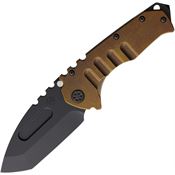 Medford 012VPT36A1 Praetorian T Black Framelock Knife Bronze Handles