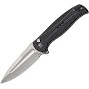 Civivi 230533 Incindie Stonewash Button Lock Knife Black Handles