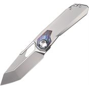 Remette T1G Peregrine Falcon Linerlock Knife Gray Titanium Handles