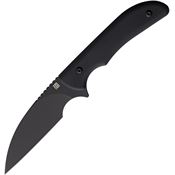Artisan 1842BBBK Sea Snake Black Wharncliff Fixed Blade Knife Black Handles