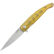 Kubey 361D MOS Hydra Stonewash Spear Point Linerlock Knife Ultem Handles