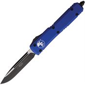 Microtech 1211NA Auto Ultratech Two Tone Single Edge OTF Knife Navy Handles