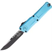 Microtech 11431TQ Auto Combat Troodon Gen III Two Tone Single Edge OTF Knife Teal Handles