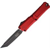 Microtech 11441RD Auto Combat Troodon Gen III Two Tone Tanto OTF Knife Red Handles