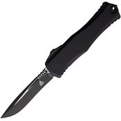 Microtech 17051T30 Auto Hera II Two Tone Recurve OTF Knife Black Handles