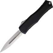 Microtech 170210 Auto Hera II Stonewash Double Edge OTF Knife Black Handles