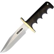 Patriot 201 Ambassador Two-Tone Tanto Linerlock Knife Stainless Spacers Grooved Black G10 Handles