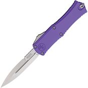 Microtech 1701M4PU Auto Hera II Mini Satin Bayonet OTF Knife Purple Handles