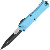 Microtech 1701M1TQ30 Auto Hera II 30th Anniversary Two-Tone bayonet OTF Knife Turquoise Handles