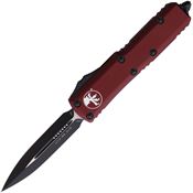 Microtech 2321MR Auto UTX-85 Black Daytona Double Edge Dagger OTF Knife Merlot Handles