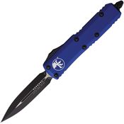 Microtech 2321NA Auto UTX-85 Two-Tone Double Edge Dagger OTF Knife Navy Handles